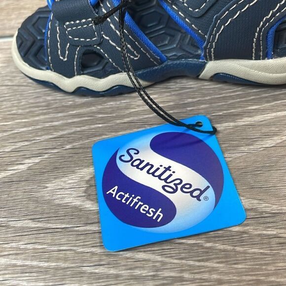 NWT Timberland Adventure Seeker II Navy Blue Toddler Boy Sz 4 Hook & Loop Sandal - Picture 11 of 12